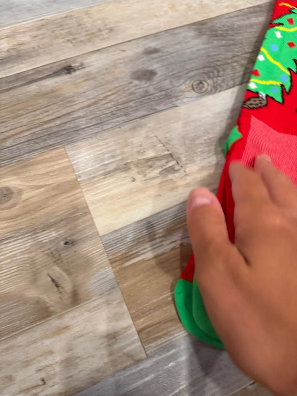 Unisex Brooks Red and Green Christmas Tree Crew Socks